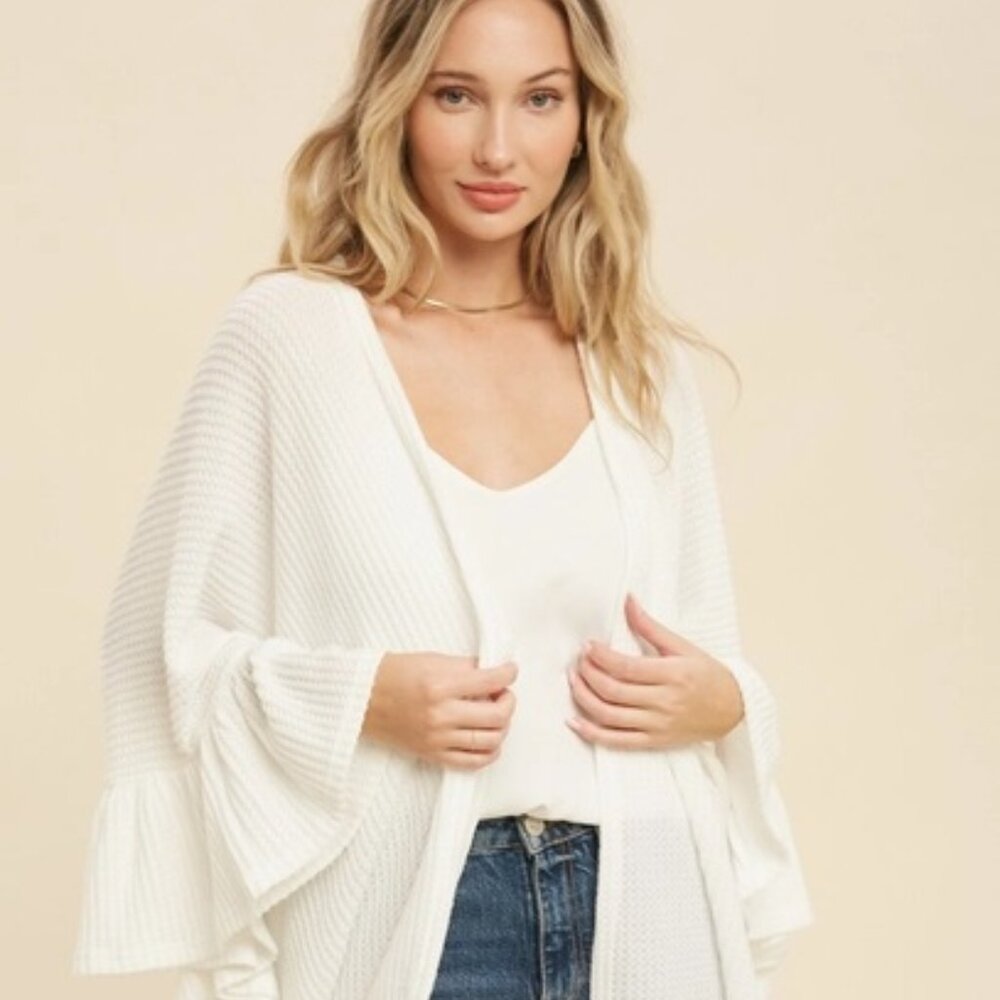 FINAL PIECES!!! ($16) Ruffle Hem Cardigan - Picture 2 of 8